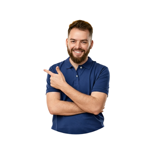 Digital marketing expert pointing